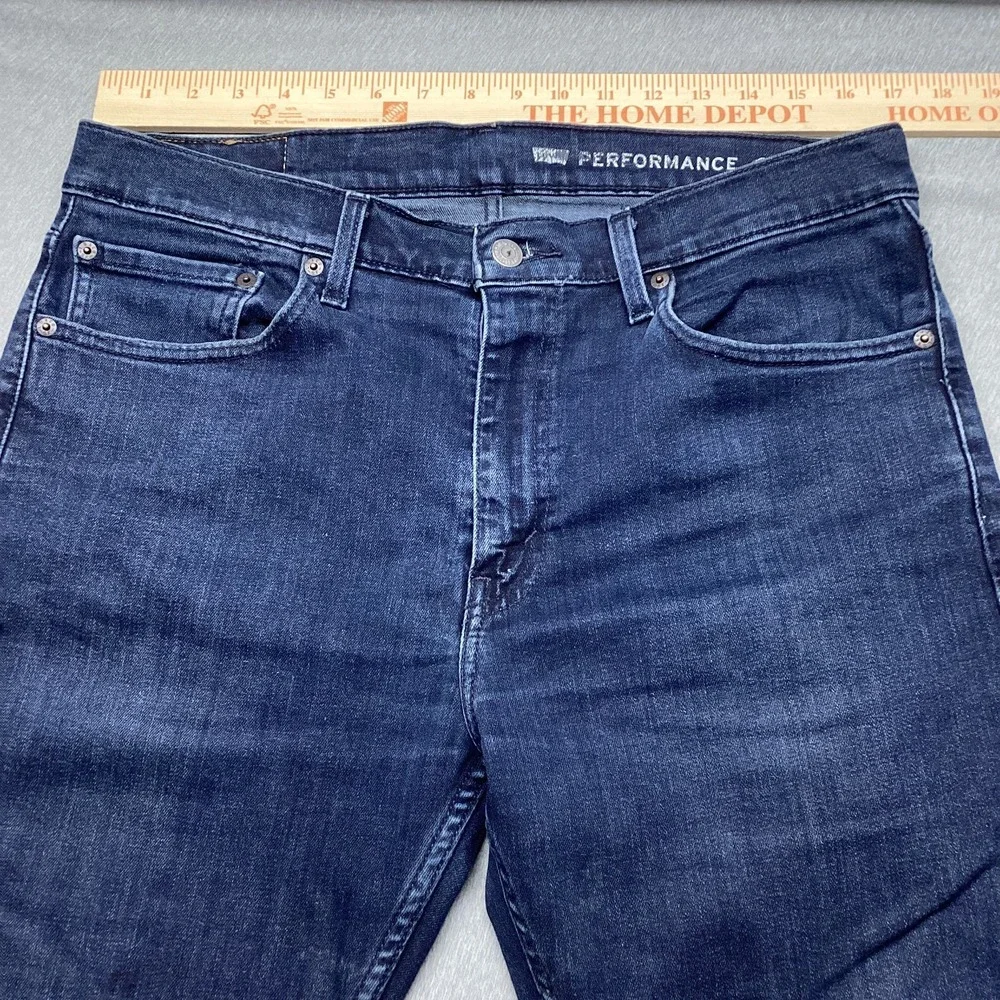 Levis 512 Slim Taper Jeans Mens W34 L32 Dark Wash Stretch Denim
